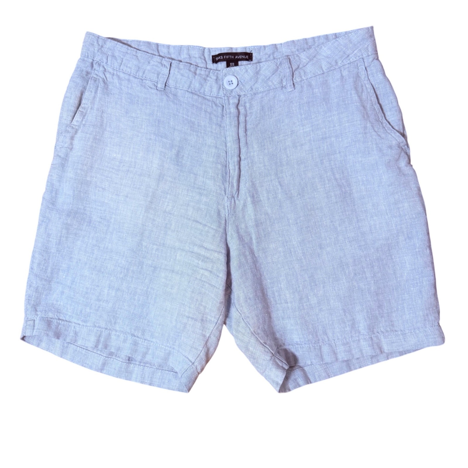 Coastal Linen Saks Fifth Avenue Mens Shorts (34) Preppy Old Money Resort Casual